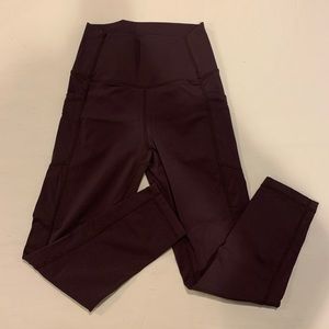 Zyia Brilliant Pocket Leggings in Wine 2